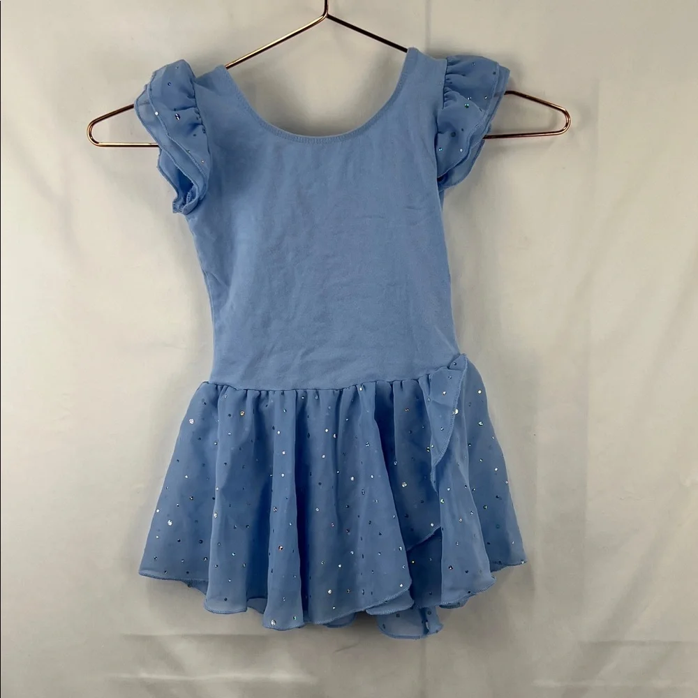 Girls Tutu Leotard - Arshiner - 2 Pack -Blue and Green - Sparkle -Size 130 & 140